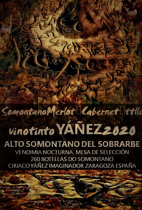 vino tinto YÁÑEZ DO SOMONTANO  merlot cabernet  2020