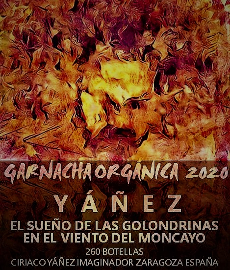 vino tinto YÁÑEZ DO BORJA  2020 garnacha ROJA ORGÁNICA ECOLÓGICA Nº2