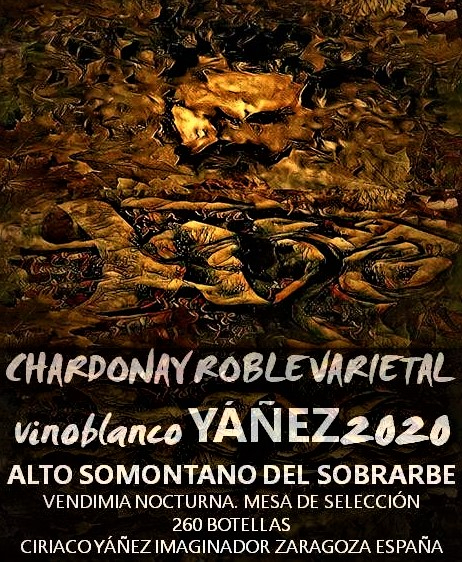 vino blanco YÁÑEZ DO SOMONTANO  CHARDONNAY ROBLE varietal 2020