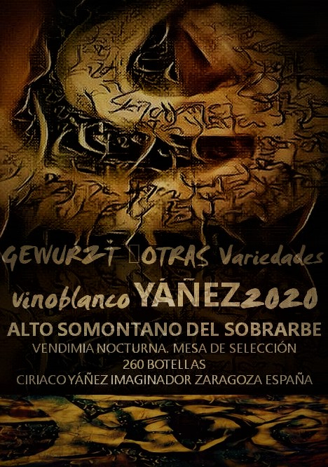 vino blanco YÁÑEZ DO SOMONTANO  GEWURTRAMINER+OTRAS  2020, barrica 2