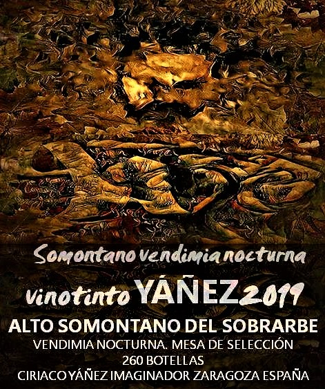vino tinto YÁÑEZ DO SOMONTANO  vendimia nocturna 2019