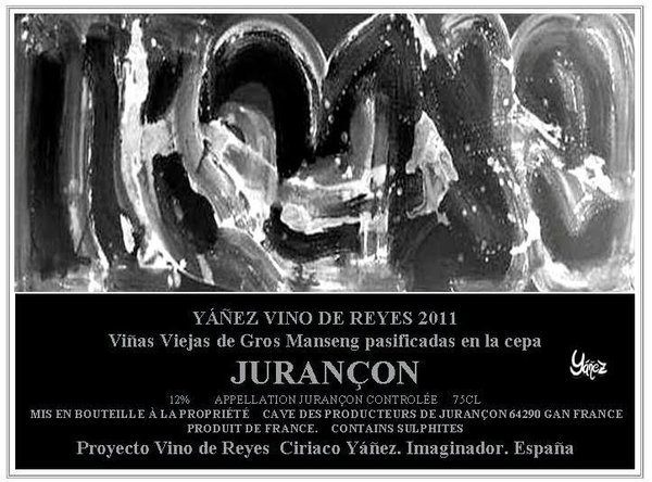vino blanco YÁÑEZ vino de reyes 2011 DO JURANÇON viñas viejas pasificado en la cepa  magnum