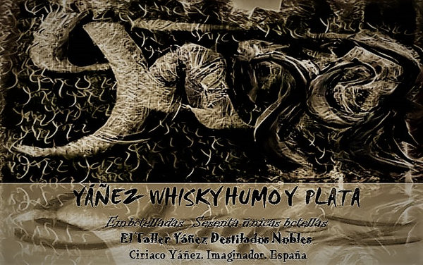 whisky Yáñez whisky humo y plata  decantador