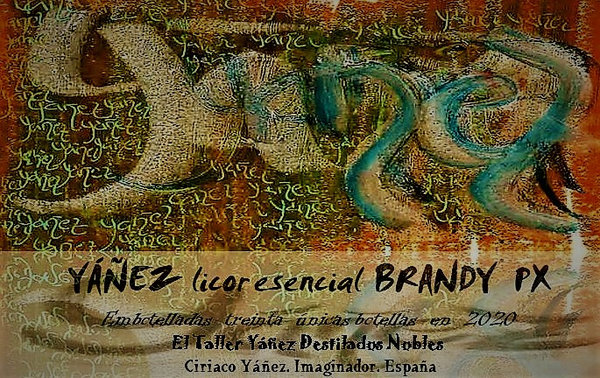 brandy YÁÑEZ Licor esencial brandy PX decantador