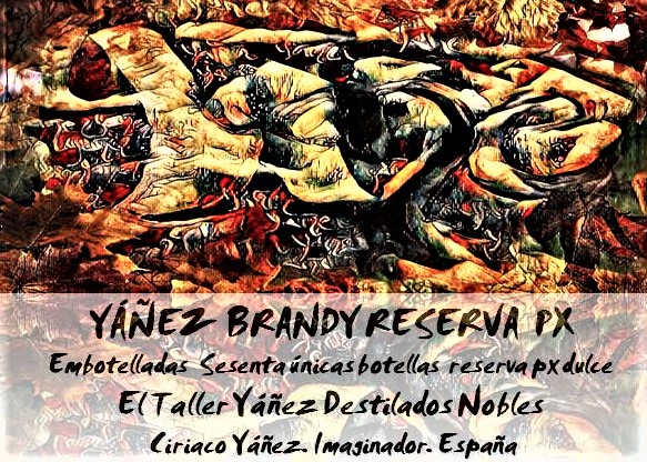 brandy YÁÑEZ reserva bota de PX decantador
