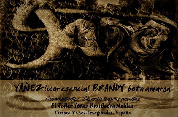 brandy YÁÑEZ reserva bota de amarga decantador