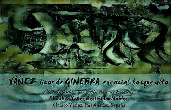 Ginebra Yáñez licor de ginebra esencial bosque alto decantador