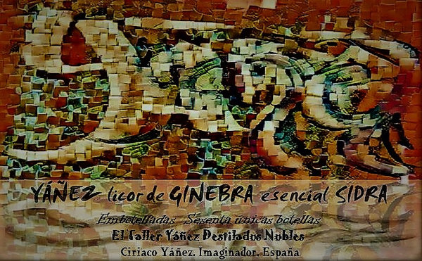 Ginebra Yáñez licor de ginebra esencial sidra decantador