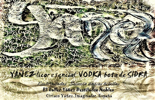 vodka Yáñez licor esencial bota de sidra decantador